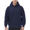 imageTHE GYM PEOPLE Mens Fleece Pullover Hoodie Loose Fit Ultra Soft Hooded Sweatshirt With PocketsNavy Blue