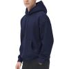 imageTHE GYM PEOPLE Mens Fleece Pullover Hoodie Loose Fit Ultra Soft Hooded Sweatshirt With PocketsNavy Blue