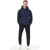 imageTHE GYM PEOPLE Mens Fleece Pullover Hoodie Loose Fit Ultra Soft Hooded Sweatshirt With PocketsNavy Blue