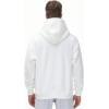 imageTHE GYM PEOPLE Mens Fleece Pullover Hoodie Loose Fit Ultra Soft Hooded Sweatshirt With PocketsWhite