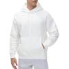 imageTHE GYM PEOPLE Mens Fleece Pullover Hoodie Loose Fit Ultra Soft Hooded Sweatshirt With PocketsWhite