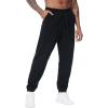 imageTHE GYM PEOPLE Mens Fleece Workout Sweatpants Drawstring Tapered Running Lounge Jogger Pants with PocketsBlack