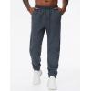 imageTHE GYM PEOPLE Mens Fleece Workout Sweatpants Drawstring Tapered Running Lounge Jogger Pants with PocketsDark Heather Grey