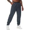 imageTHE GYM PEOPLE Mens Fleece Workout Sweatpants Drawstring Tapered Running Lounge Jogger Pants with PocketsDark Heather Grey