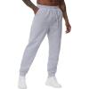 imageTHE GYM PEOPLE Mens Fleece Workout Sweatpants Drawstring Tapered Running Lounge Jogger Pants with PocketsGrey
