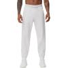imageTHE GYM PEOPLE Mens Fleece Workout Sweatpants Drawstring Tapered Running Lounge Jogger Pants with PocketsHeather White