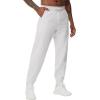 imageTHE GYM PEOPLE Mens Fleece Workout Sweatpants Drawstring Tapered Running Lounge Jogger Pants with PocketsHeather White