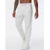 imageTHE GYM PEOPLE Mens Fleece Workout Sweatpants Drawstring Tapered Running Lounge Jogger Pants with PocketsHeather White