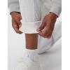 imageTHE GYM PEOPLE Mens Fleece Workout Sweatpants Drawstring Tapered Running Lounge Jogger Pants with PocketsHeather White