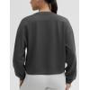 imageTHE GYM PEOPLE Womens Crewneck Cropped Pullover Sweatshirt Cute Basic Long Sleeves Workout TopsGraphite Grey