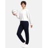 imageTHE GYM PEOPLE Womens Crewneck Cropped Pullover Sweatshirt Cute Basic Long Sleeves Workout TopsHeather White