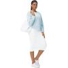 imageTHE GYM PEOPLE Womens Crewneck Cropped Pullover Sweatshirt Cute Basic Long Sleeves Workout TopsLight Blue