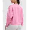 imageTHE GYM PEOPLE Womens Crewneck Cropped Pullover Sweatshirt Cute Basic Long Sleeves Workout TopsPink