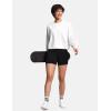 imageTHE GYM PEOPLE Womens Crewneck Cropped Pullover Sweatshirt Cute Basic Long Sleeves Workout TopsWhite