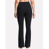 imageTHE GYM PEOPLE Womens Crossover High Waist Flare Workout Leggings Bootcut Bell Bottom Yoga Pants with Tummy ControlBlack