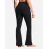 imageTHE GYM PEOPLE Womens Crossover High Waist Flare Workout Leggings Bootcut Bell Bottom Yoga Pants with Tummy ControlBlack