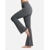 imageTHE GYM PEOPLE Womens Crossover High Waist Flare Workout Leggings Bootcut Bell Bottom Yoga Pants with Tummy ControlDark Grey
