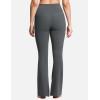 imageTHE GYM PEOPLE Womens Crossover High Waist Flare Workout Leggings Bootcut Bell Bottom Yoga Pants with Tummy ControlDark Grey