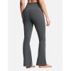 imageTHE GYM PEOPLE Womens Crossover High Waist Flare Workout Leggings Bootcut Bell Bottom Yoga Pants with Tummy ControlDark Grey