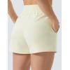imageTHE GYM PEOPLE Womens Drawstring Sweat Shorts High Waisted Summer Workout Lounge Shorts with PocketsApricot