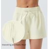 imageTHE GYM PEOPLE Womens Drawstring Sweat Shorts High Waisted Summer Workout Lounge Shorts with PocketsApricot