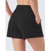 imageTHE GYM PEOPLE Womens Drawstring Sweat Shorts High Waisted Summer Workout Lounge Shorts with PocketsBlack