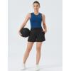 imageTHE GYM PEOPLE Womens Drawstring Sweat Shorts High Waisted Summer Workout Lounge Shorts with PocketsBlack