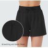 imageTHE GYM PEOPLE Womens Drawstring Sweat Shorts High Waisted Summer Workout Lounge Shorts with PocketsBlack