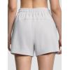 imageTHE GYM PEOPLE Womens Drawstring Sweat Shorts High Waisted Summer Workout Lounge Shorts with PocketsBright Grey