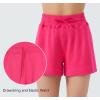 imageTHE GYM PEOPLE Womens Drawstring Sweat Shorts High Waisted Summer Workout Lounge Shorts with PocketsBright Pink 01