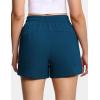 imageTHE GYM PEOPLE Womens Drawstring Sweat Shorts High Waisted Summer Workout Lounge Shorts with PocketsDark Blue Green