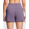 imageTHE GYM PEOPLE Womens Drawstring Sweat Shorts High Waisted Summer Workout Lounge Shorts with PocketsGrey Purple