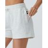 imageTHE GYM PEOPLE Womens Drawstring Sweat Shorts High Waisted Summer Workout Lounge Shorts with PocketsHeather White