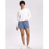 imageTHE GYM PEOPLE Womens Drawstring Sweat Shorts High Waisted Summer Workout Lounge Shorts with PocketsInk Blue