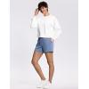 imageTHE GYM PEOPLE Womens Drawstring Sweat Shorts High Waisted Summer Workout Lounge Shorts with PocketsInk Blue