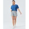 imageTHE GYM PEOPLE Womens Drawstring Sweat Shorts High Waisted Summer Workout Lounge Shorts with PocketsLight Heather Grey