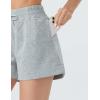 imageTHE GYM PEOPLE Womens Drawstring Sweat Shorts High Waisted Summer Workout Lounge Shorts with PocketsLight Heather Grey