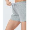 imageTHE GYM PEOPLE Womens Drawstring Sweat Shorts High Waisted Summer Workout Lounge Shorts with PocketsLight Heather Grey