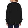 imageTHE GYM PEOPLE Womens Fleece Crewneck Loose fit Soft Oversized Pullover SweatshirtBlack