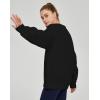 imageTHE GYM PEOPLE Womens Fleece Crewneck Loose fit Soft Oversized Pullover SweatshirtBlack