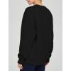 imageTHE GYM PEOPLE Womens Fleece Crewneck Loose fit Soft Oversized Pullover SweatshirtBlack