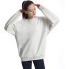 imageTHE GYM PEOPLE Womens Fleece Crewneck Loose fit Soft Oversized Pullover SweatshirtLight Grey