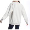 imageTHE GYM PEOPLE Womens Fleece Crewneck Loose fit Soft Oversized Pullover SweatshirtLight Grey