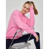 imageTHE GYM PEOPLE Womens Fleece Crewneck Loose fit Soft Oversized Pullover SweatshirtPink