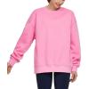 imageTHE GYM PEOPLE Womens Fleece Crewneck Loose fit Soft Oversized Pullover SweatshirtPink