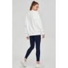 imageTHE GYM PEOPLE Womens Fleece Crewneck Loose fit Soft Oversized Pullover SweatshirtWhite