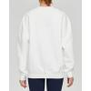 imageTHE GYM PEOPLE Womens Fleece Crewneck Loose fit Soft Oversized Pullover SweatshirtWhite