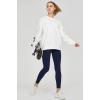 imageTHE GYM PEOPLE Womens Fleece Crewneck Loose fit Soft Oversized Pullover SweatshirtWhite
