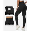 imageTHE GYM PEOPLE Womens High Waist Drawstring Stretchy Workout Leggings Ultra Soft Tummy Control Yoga Pants with PocketsBlack