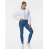 imageTHE GYM PEOPLE Womens High Waist Drawstring Stretchy Workout Leggings Ultra Soft Tummy Control Yoga Pants with PocketsBlue Heather